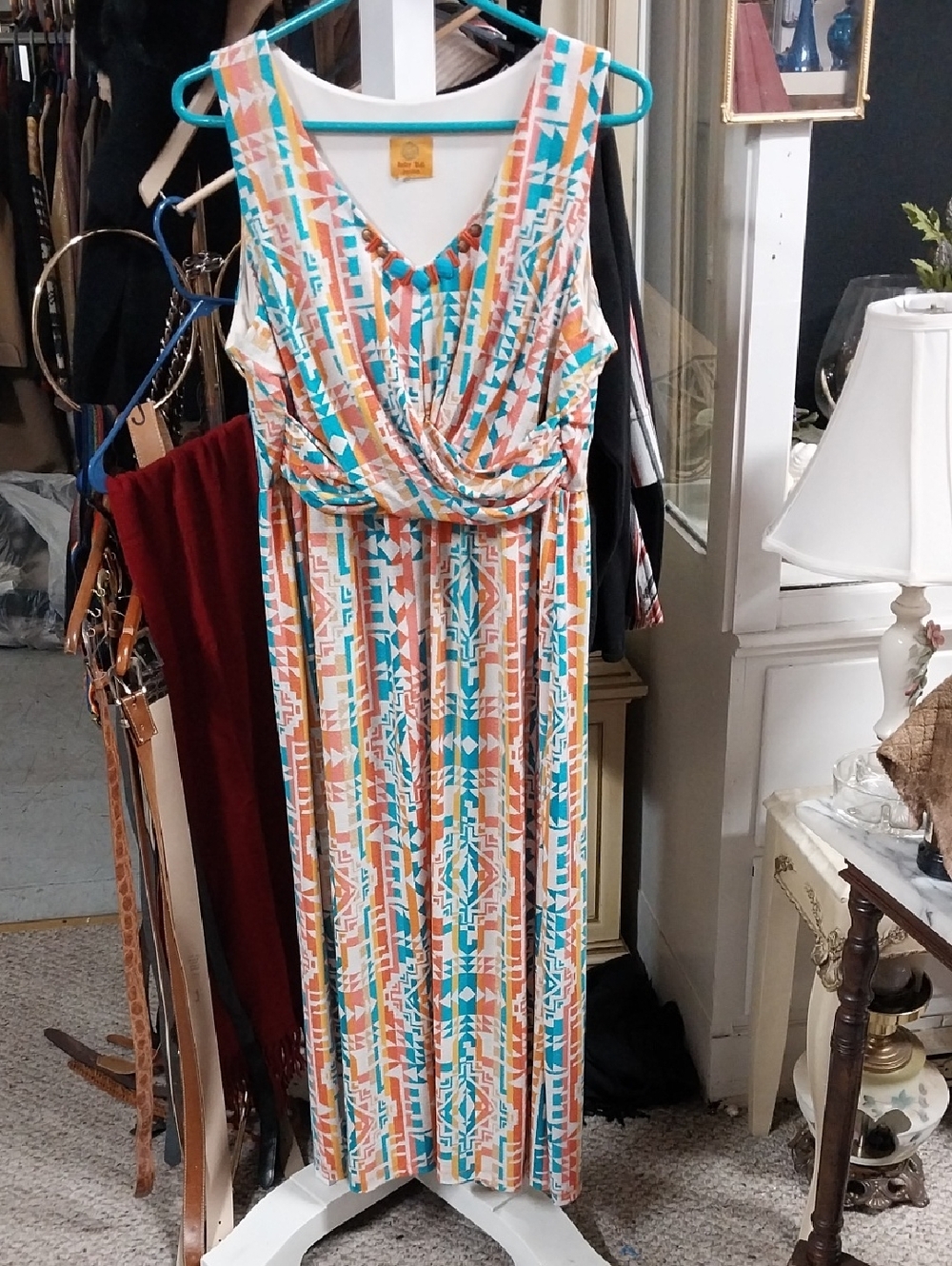 Ruby Rd. Multicolor Geometric Maxi Dress